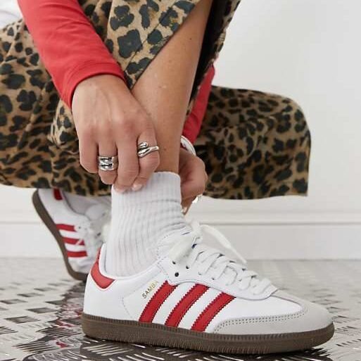 Adidas Samba Branco/Vermelho