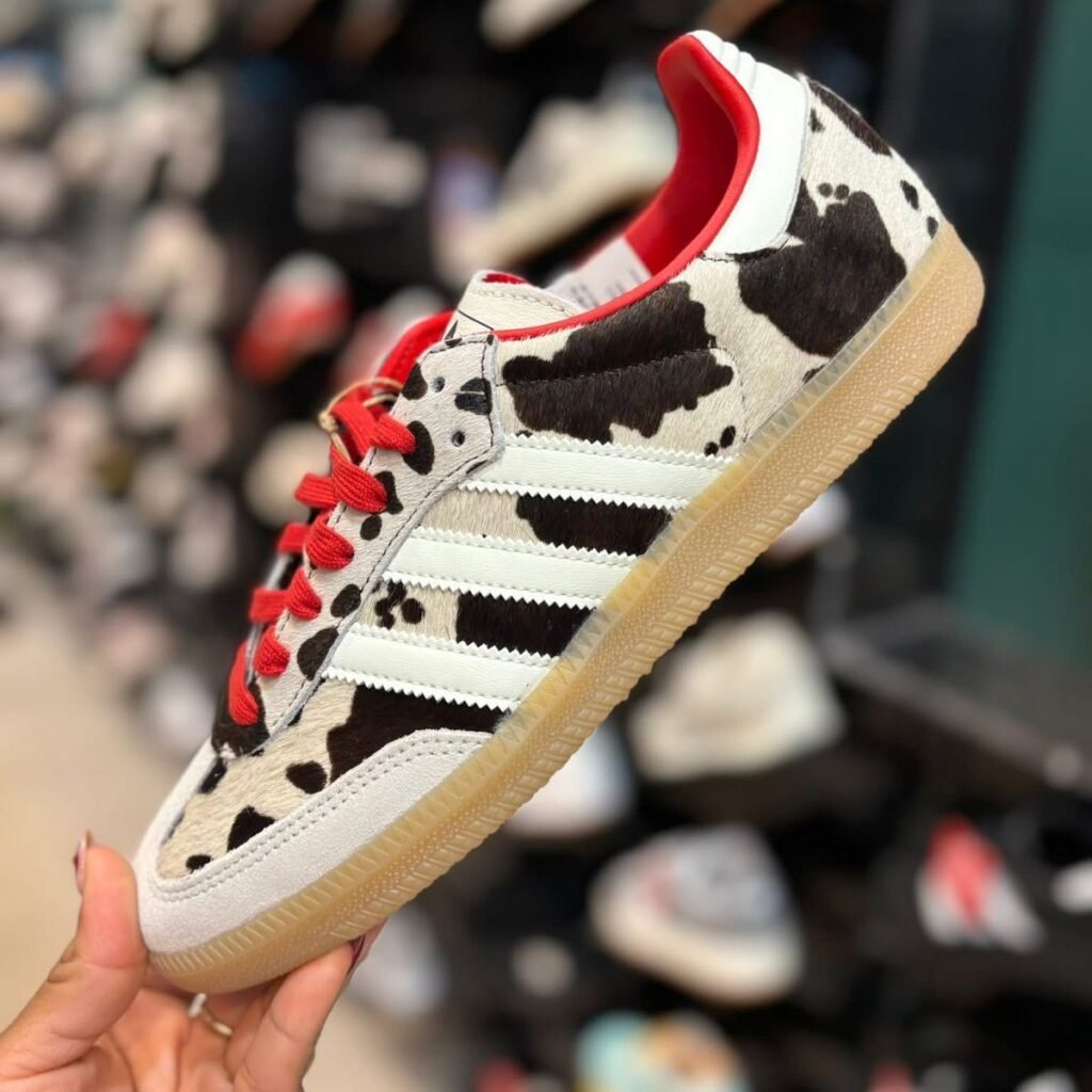 Adidas Samba Cow Print/Red