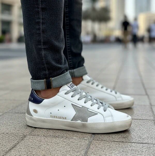Golden Goose Super-Star Azul Marinho