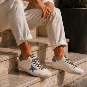 Golden Goose Super-Star Azul/Castanho