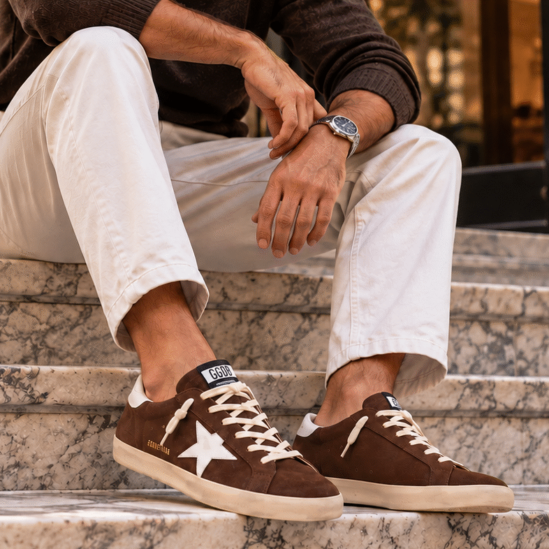 Golden Goose Super-Star Castanho/Branco